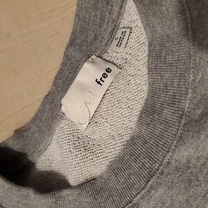 Wilfred Free- heathered Grey cropped Crewneck -Will measure like New